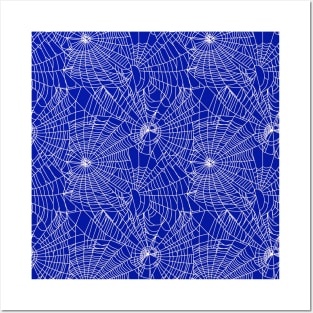 Blue Spider Webs Posters and Art